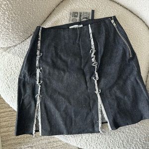 NWT - DISTRESSED DENIM SKIRT BY DANIELLE GUIZIO
